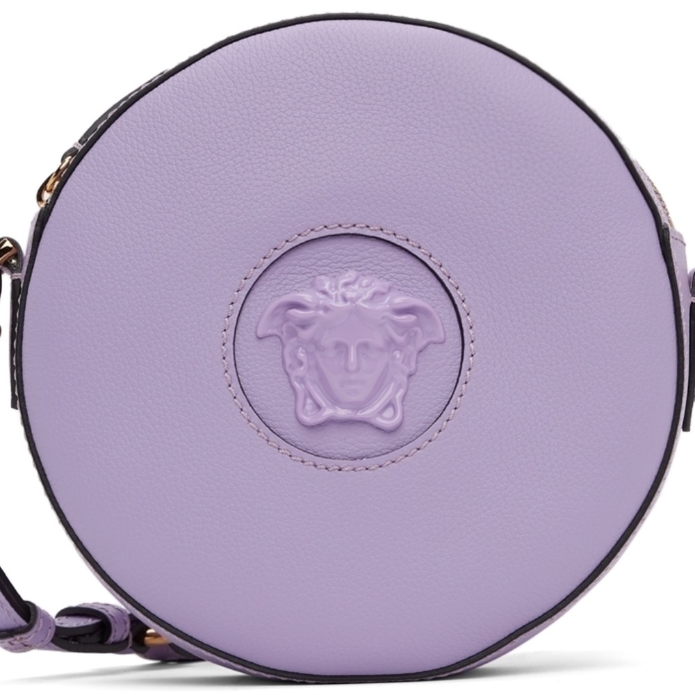 Versace Purple Medusa Round Shoulder Bag - Picture 4 of 10